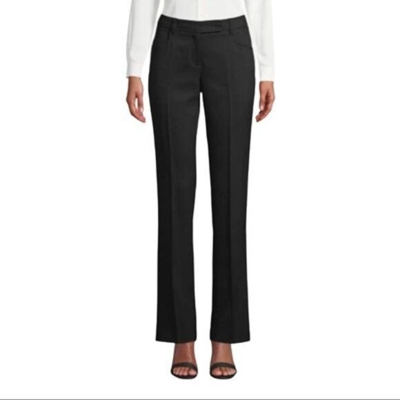 Anne Klein Flare Leg Pants Long Length Black Size 2 - Picture 2 of 8